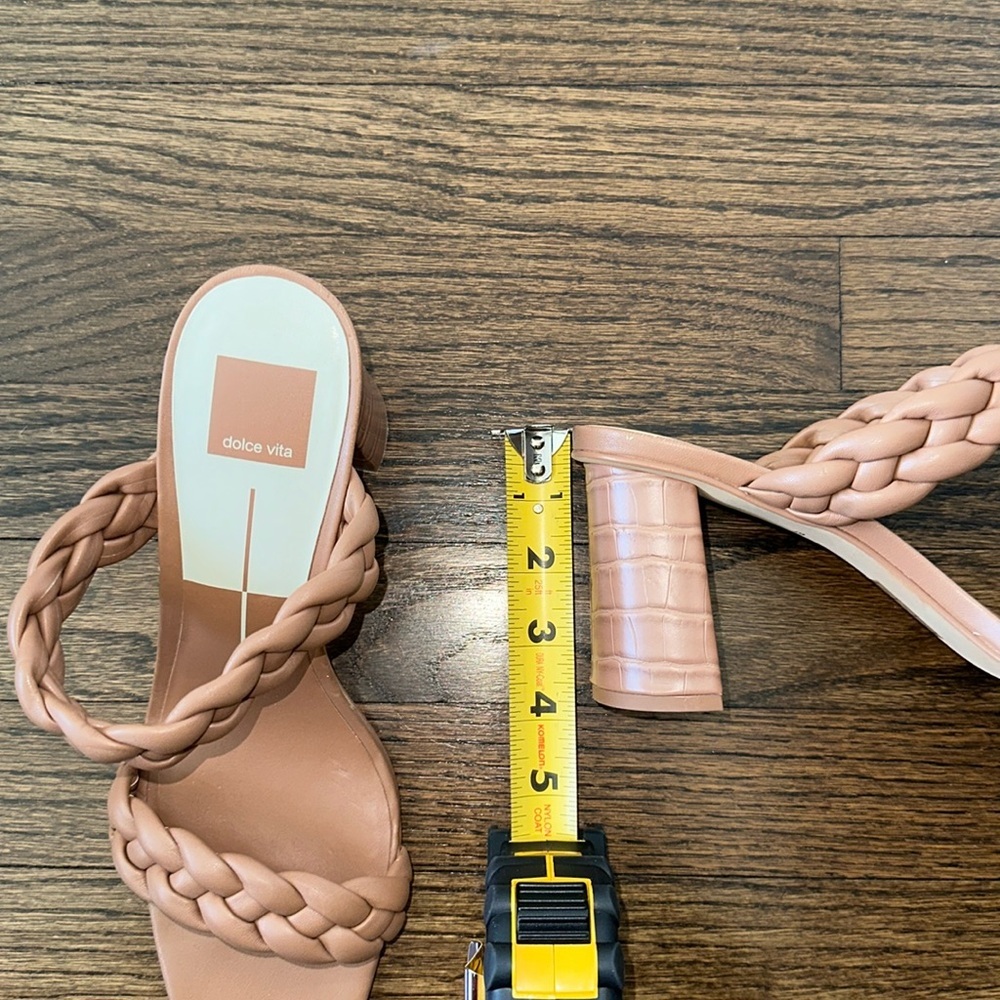 Dolce Vita Neutral Heeled Women’s Slide Dress Braided Rope Strap Sandals Size 10 - Picture 9 of 10